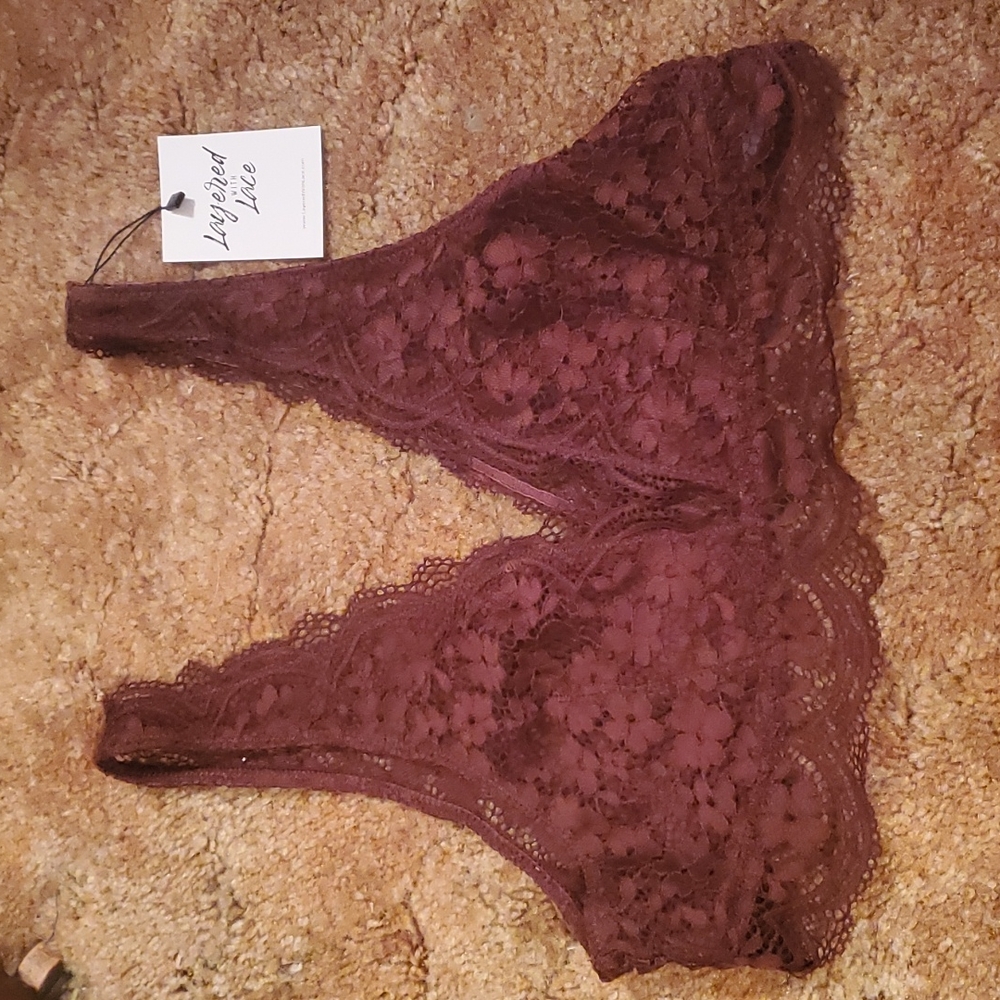 New Medium Chocolate Lace Bralette